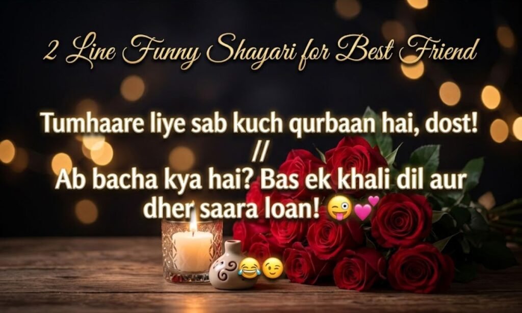 2 Line Funny Shayari for Best Friend