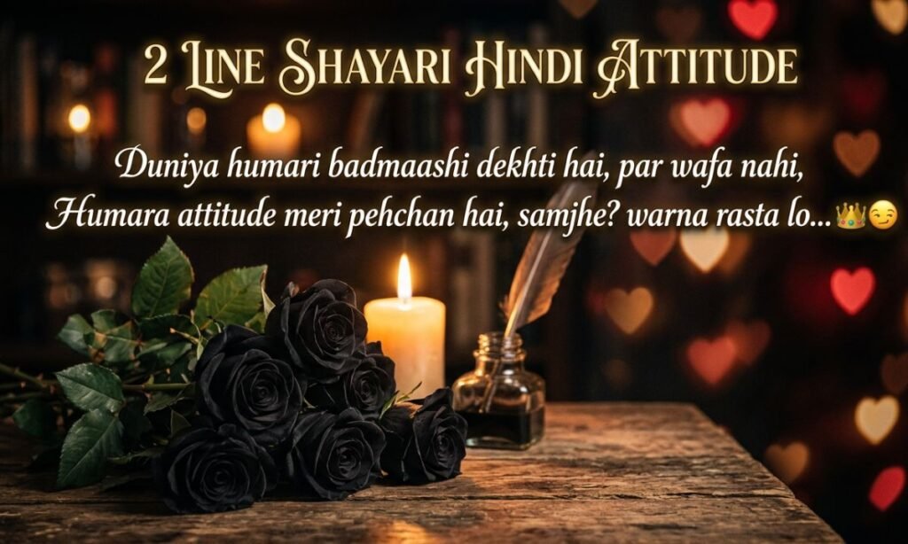 2 लाइन शायरी हिंदी attitude