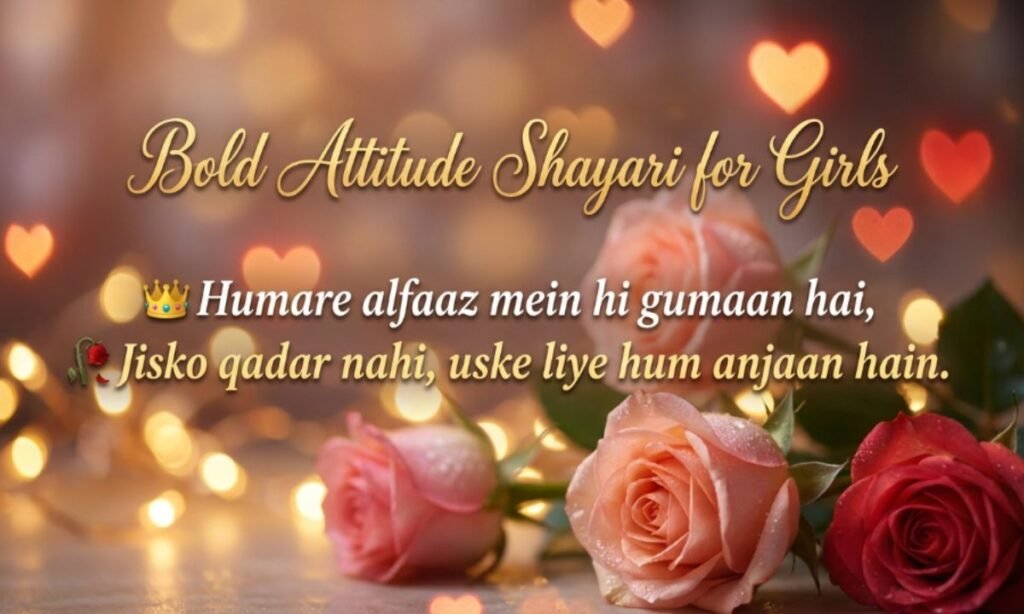 Bold Attitude Shayari for Girls