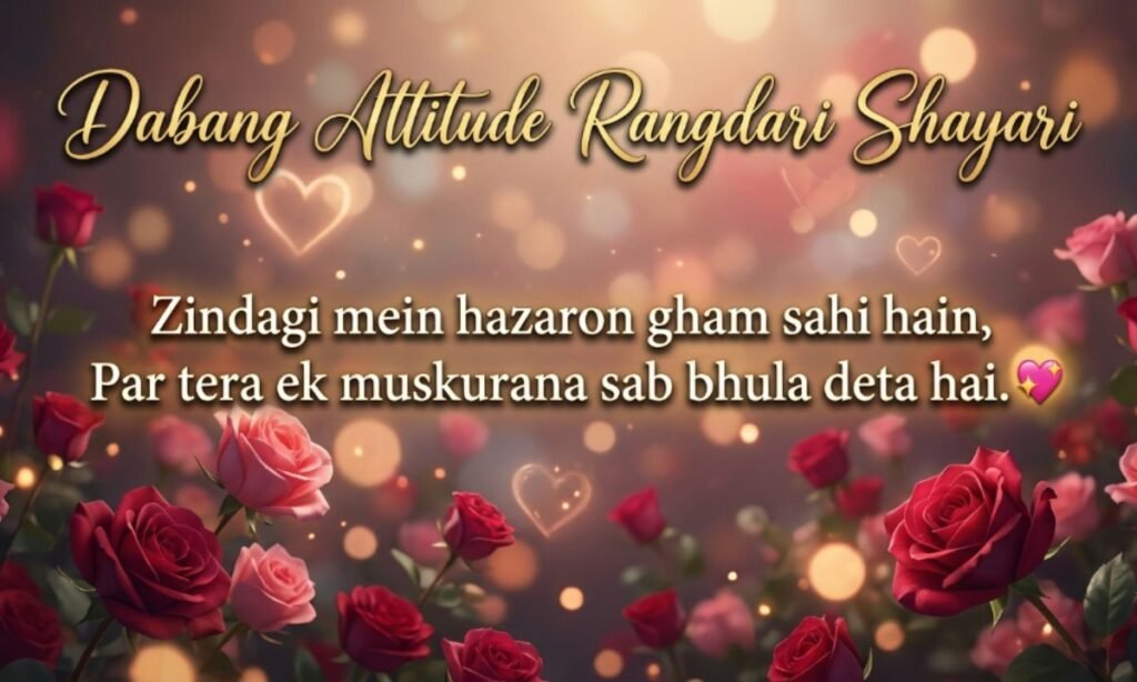 Dabang Attitude Rangdari Shayari

