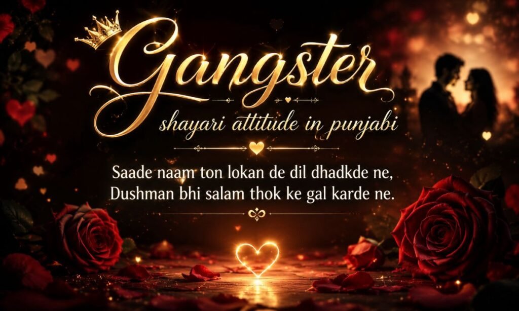 Gangster shayari attitude in punjabi