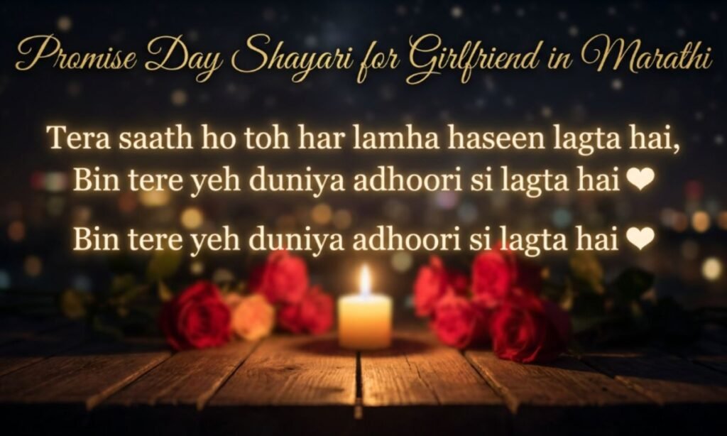 Promise Day Shayari for Girlfriend in Marathi
