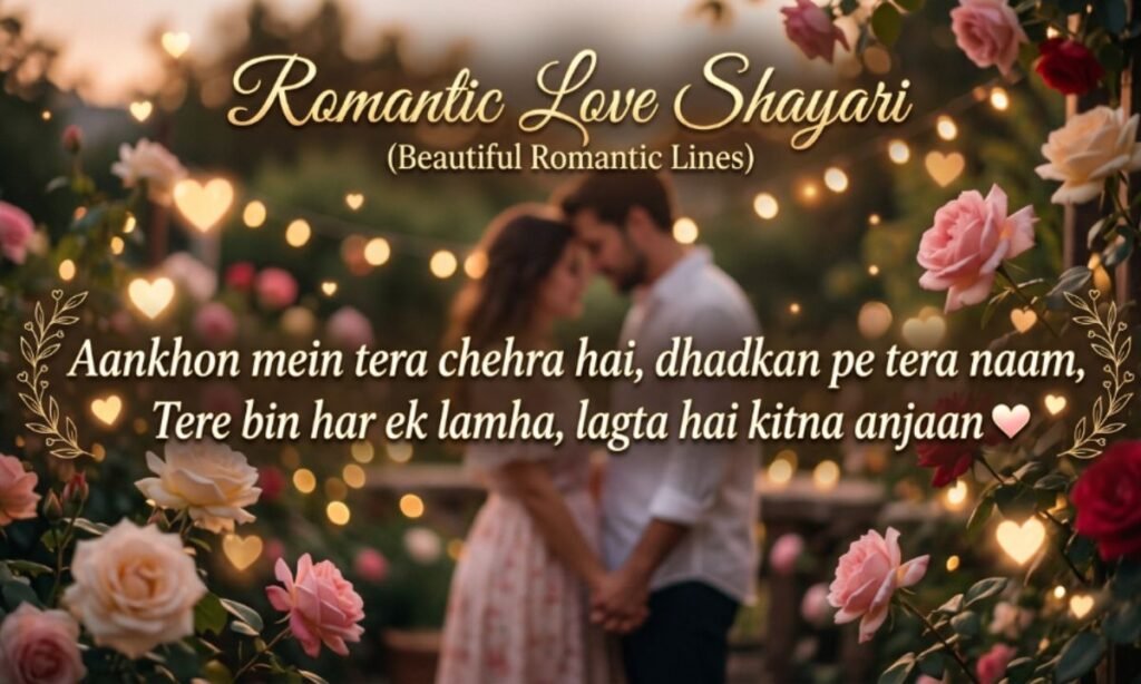 Romantic Love Shayari (Beautiful Romantic Lines)