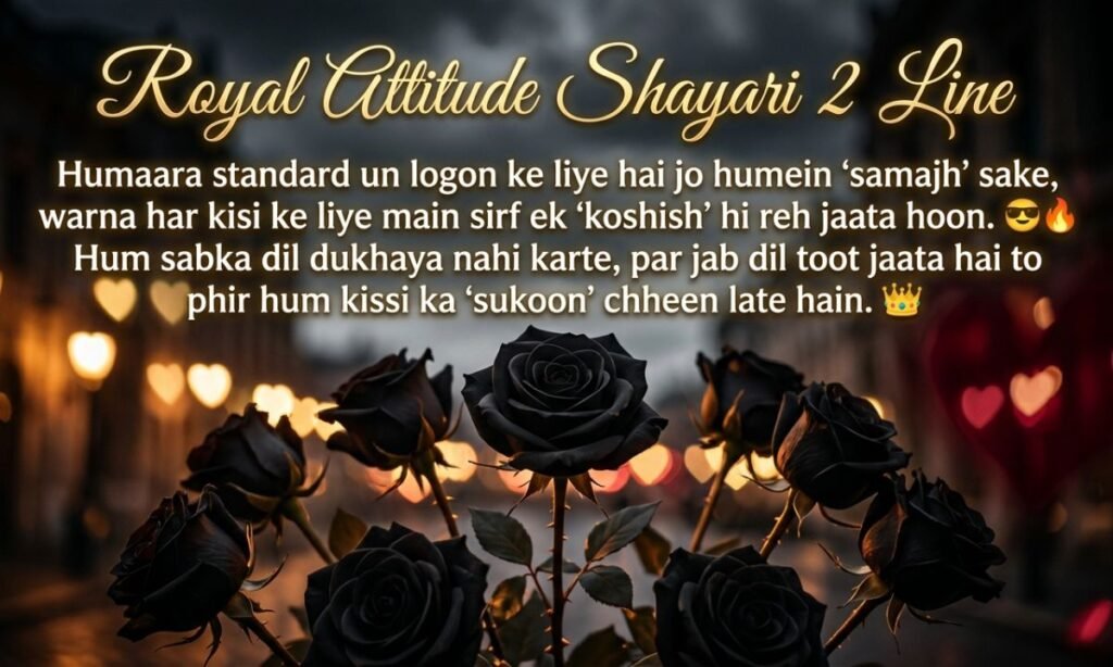 Royal Attitude Shayari 2 Line