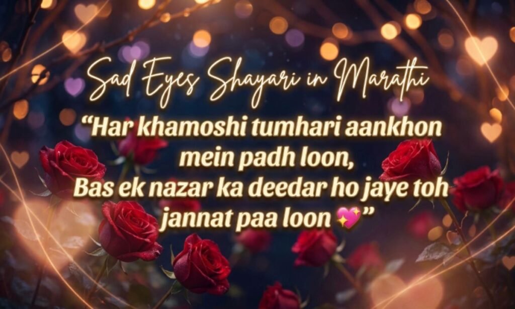 Sad Eyes Shayari in Marathi