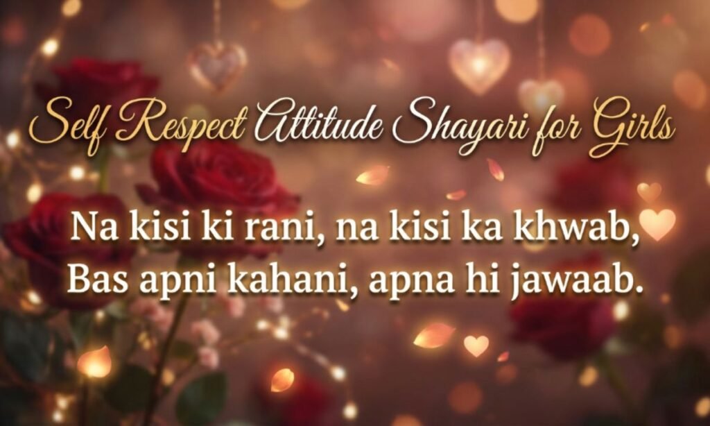 Self Respect Attitude Shayari for Girls