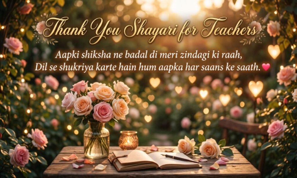 Thank You Shayari for Teachers