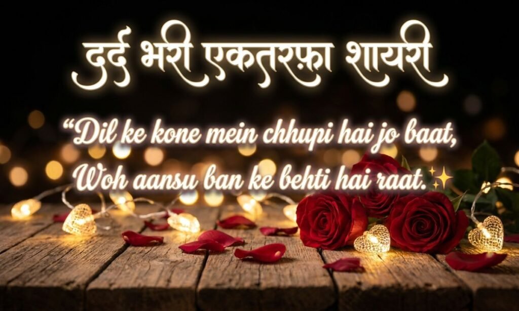 दर्द भरी एकतरफ़ा शायरी