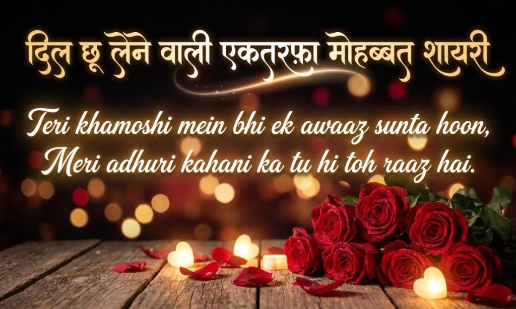 दिल छू लेने वाली एकतरफ़ा मोहब्बत शायरी