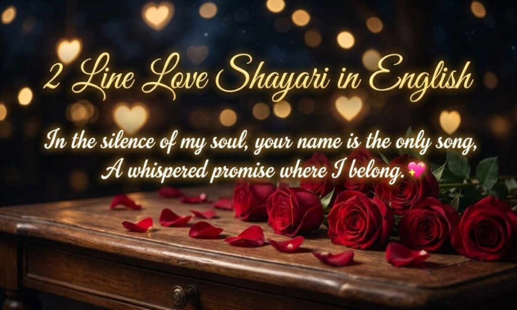 2 Line Love Shayari in English