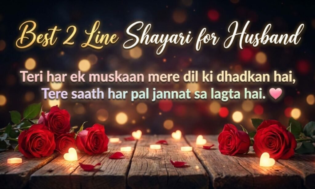 Best 2 Line Shayari for Husband
