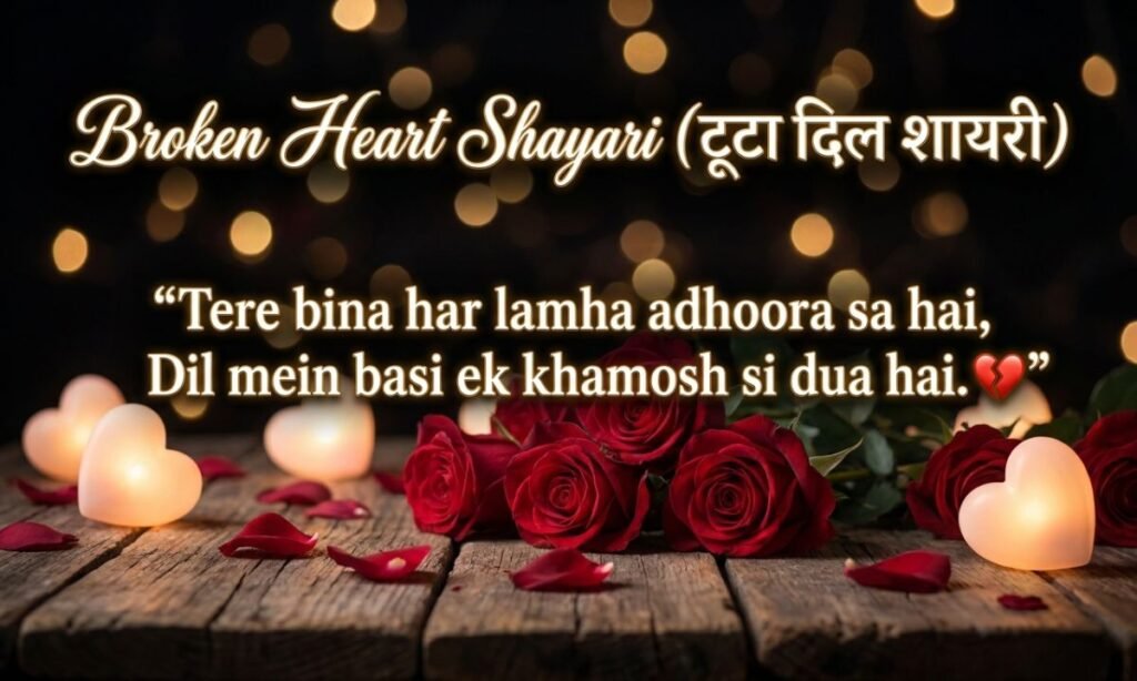 Broken Heart Shayari (टूटा दिल शायरी)
