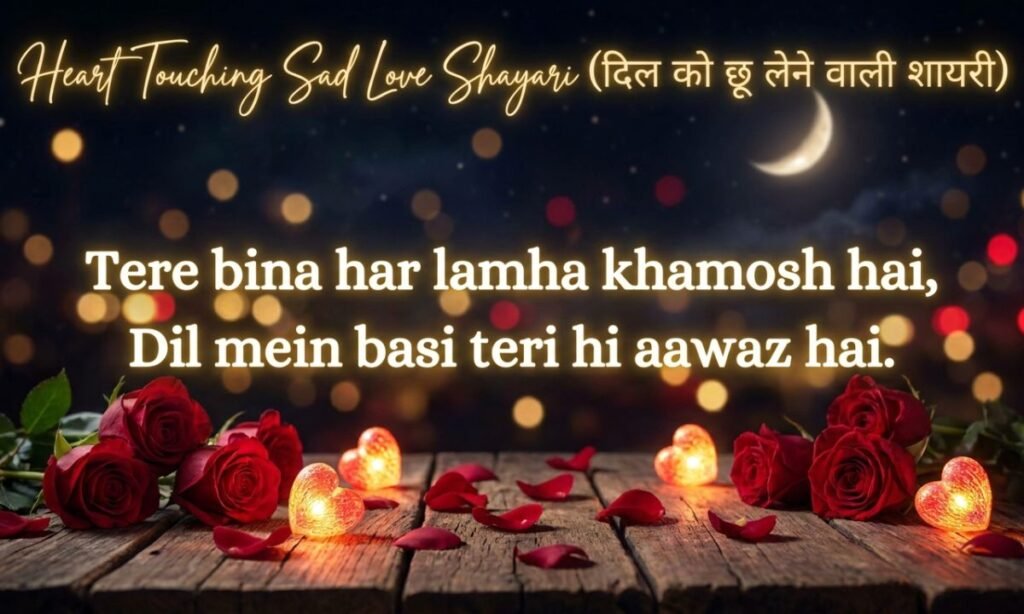 Heart Touching Sad Love Shayari (दिल को छू लेने वाली शायरी)
