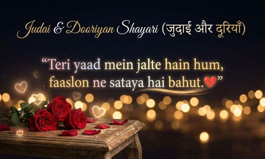 Judai & Dooriyan Shayari (जुदाई और दूरियाँ)
