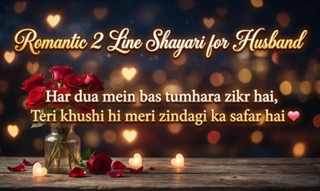 Romantic 2 Line Shayari for Husband
