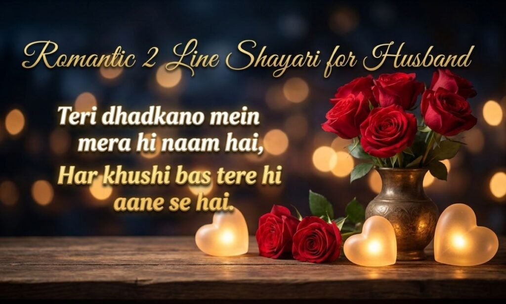 Romantic 2 Line Shayari for Husband
